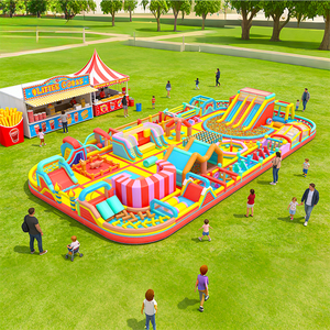 Grand parc d'attractions gonflable géant en PVC, parcours d'obstacles extérieur, aire de jeux, château gonflable pour événements commerciaux - Product Image 5