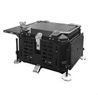 Boîte de rangement compacte en aluminium 45L pour moto, cuisine de camping