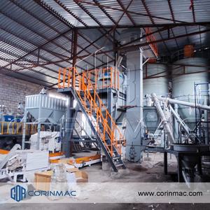 Machine automatique de fabrication de mastic pour murs 10-15 t/h Fournisseur de ligne de mortier sec pour carreaux de plâtre de mélange d'adhésifs entièrement automatique - Product Image 1