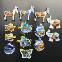 Aimants de réfrigérateur de collection de paysages 3D de souvenirs touristiques d'Alacati de ville touristique de Turquie en résine personnalisée