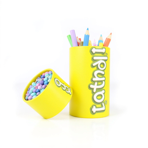 Boîte de papier de tube de crayon coloré personnalisé pour 12 pièces ensemble de crayons à dessin de style rond long emballage de 24 crayons de couleur à double pointe - Product Image 1