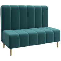 Ensemble de chaises et canapés de restaurant en tissu velours de luxe moderne pour café, club, salon avec banquette intégrée