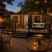 Maison préfabriquée de luxe en conteneur avec terrasse, maisonnette modulaire moderne pour hôtel-resort, jardin et projets résidentiels