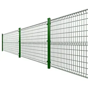 花园围栏粉末涂层镀锌内线焊接3d弯曲弧形丝网围栏