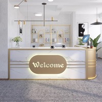 La réception de la réception de la réception peut être personnalisée avec logo et lumières LED, plusieurs tailles disponibles, support de personnalisation