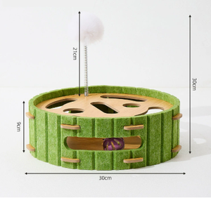 Jouet interactif pour chat : labyrinthe en feutre, griffoir, clochette et herbe à chat pour chats d'intérieur - Product Image 3