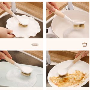 Brosse à long manche pour casseroles et poêles, pour le lavage de la vaisselle et le nettoyage des cuisinières, à suspendre - Product Image 6