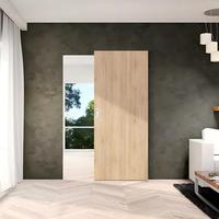 Sistema de Puerta Corredera Invisible de Madera Sólida, Moderno y Popular, Puerta Oculta Impermeable para Interiores, Uso en Hoteles, Aislamiento Acústico