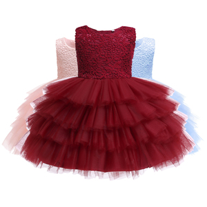 Bambino <span class=keywords><strong>Vestito</strong></span> Operato Neonato Delle Ragazze Della Principessa <span class=keywords><strong>Rosa</strong></span> Vestiti Da Partito Senza Maniche Commercio All'ingrosso Baby Girl Battesimo Abito Abito Bianco - Product Image 1
