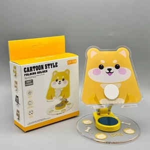 Lindo Soporte Plegable Giratorio de Acrílico para Teléfono con Diseño de Mascota, para Uso en Escritorio y Juegos, Compatible con Apple iPhone - Product Image 4