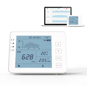Data Logger 3 In 1 CO2 Meter Karbon Dioksida Detektor Monitor Kualitas Udara Dalam Ruangan SA1200P Temp RH Sensor Meter untuk Rumah Kantor Mobil