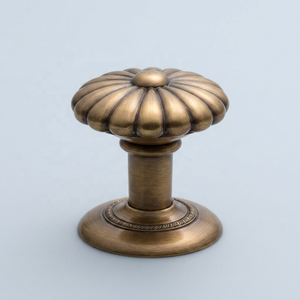 Designer <b>Brass</b> Cabinet <b>Knob</b> with Round Backplate Matte Finished Durable Furniture Handle for Kitchen Drawer Darware <b>Door</b> Pull - Product Image 1