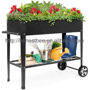 <span class=keywords><strong>Pot</strong></span> de jardin <span class=keywords><strong>sur</strong></span>élevé avec pieds, bac à jardin <span class=keywords><strong>sur</strong></span>élevé en métal d'extérieur <span class=keywords><strong>sur</strong></span> <span class=keywords><strong>roulettes</strong></span>, kit de jardinage pour appartement, légumes, herbes - Product Image 3