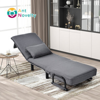 Konvertierbares Schlafsofa mit verstellbarer Rückenlehne (6 Positionen), faltbarer Chaiselongue-Stuhl, gepolstertes Sitzkissen – modernes Design aus Holz