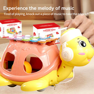 Jouet de percussion pour bébé, jouet éducatif pour enfants, apprentissage des formes, développement sensoriel, tortue de dessin animé, piano musical éducatif avec blocs - Product Image 5