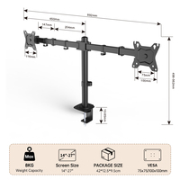 Support de bureau pour écran Khcoohoo OEM en acier allié, hauteur réglable, plateforme personnalisable pour un usage domestique ou au bureau - Stock 13-27''