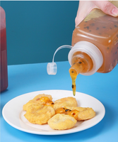 Vente en gros de vinaigrette en bouteille de mayonnaise de qualité alimentaire, sauce à presser pour condiments BBQ chauds au ketchup avec bouchon à vis