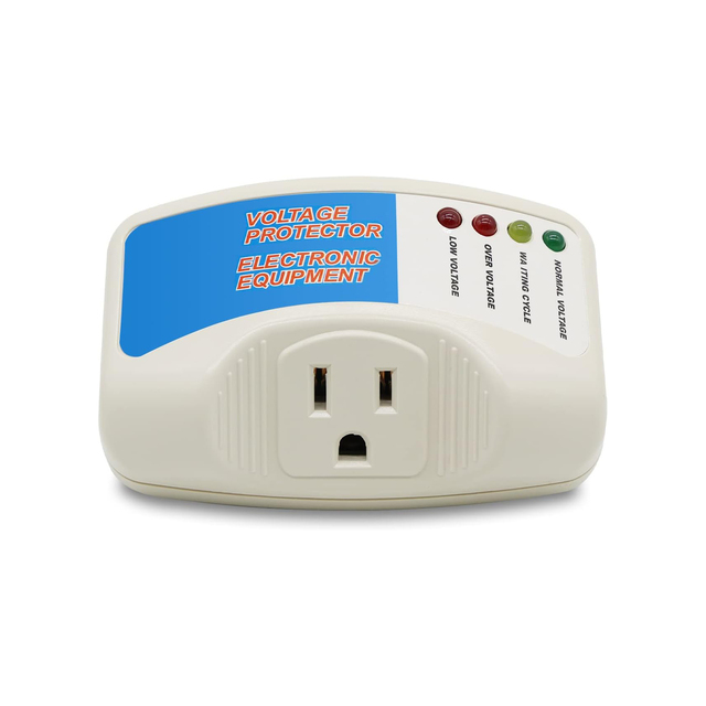 Single Outlet Power Voltage Protector,Voltage Brownout Outlet Surge Refrigerator 1440 Watts,Voltage Brownout Plug Outlet