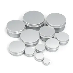 5g 10g 30g 50g 60g 100g 150g 250g In Stock Metal Aluminum Tin Containers Screw Top Lipstick Tin Cosmetic Tin