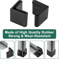 Kuliwei 30mmx30mm Embouts en caoutchouc triangulaires en forme de L pour pieds de meubles, protections de pieds en caoutchouc pour meubles