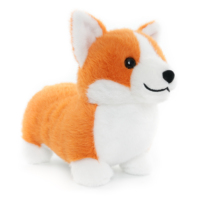 Peluche Corgi, adorable chiot debout en peluche, animal en peluche doux à pattes courtes pour enfants, fabricant de peluches personnalisées OEM