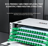 Boîtier terminal coulissant 19 pouces pour panneau de brassage fibre optique ODF 12 ports 12 fibres, entièrement équipé, avec pigtail à bride SC