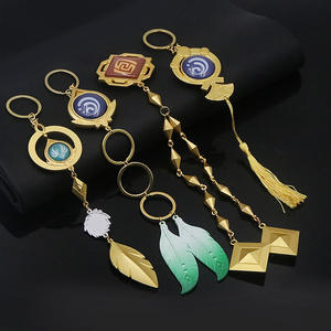 Juego Visiones Colgante Luminoso Barbatos Zhongli Wanderer Genshined <span class=keywords><strong>Impact</strong></span> Anime Llavero Etiqueta Venta al por mayor llaveros de metal - Product Image 5