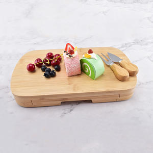 Juego de 4 cuchillos y tabla de bambú natural para cocina, 4 piezas - Product Image 2