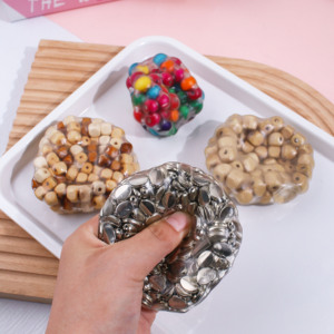 Balle de décompression en TPR faite à la main, souple et créative, jouet de compression en forme de pomme de raisin, blocs de construction fantaisie - Product Image 2