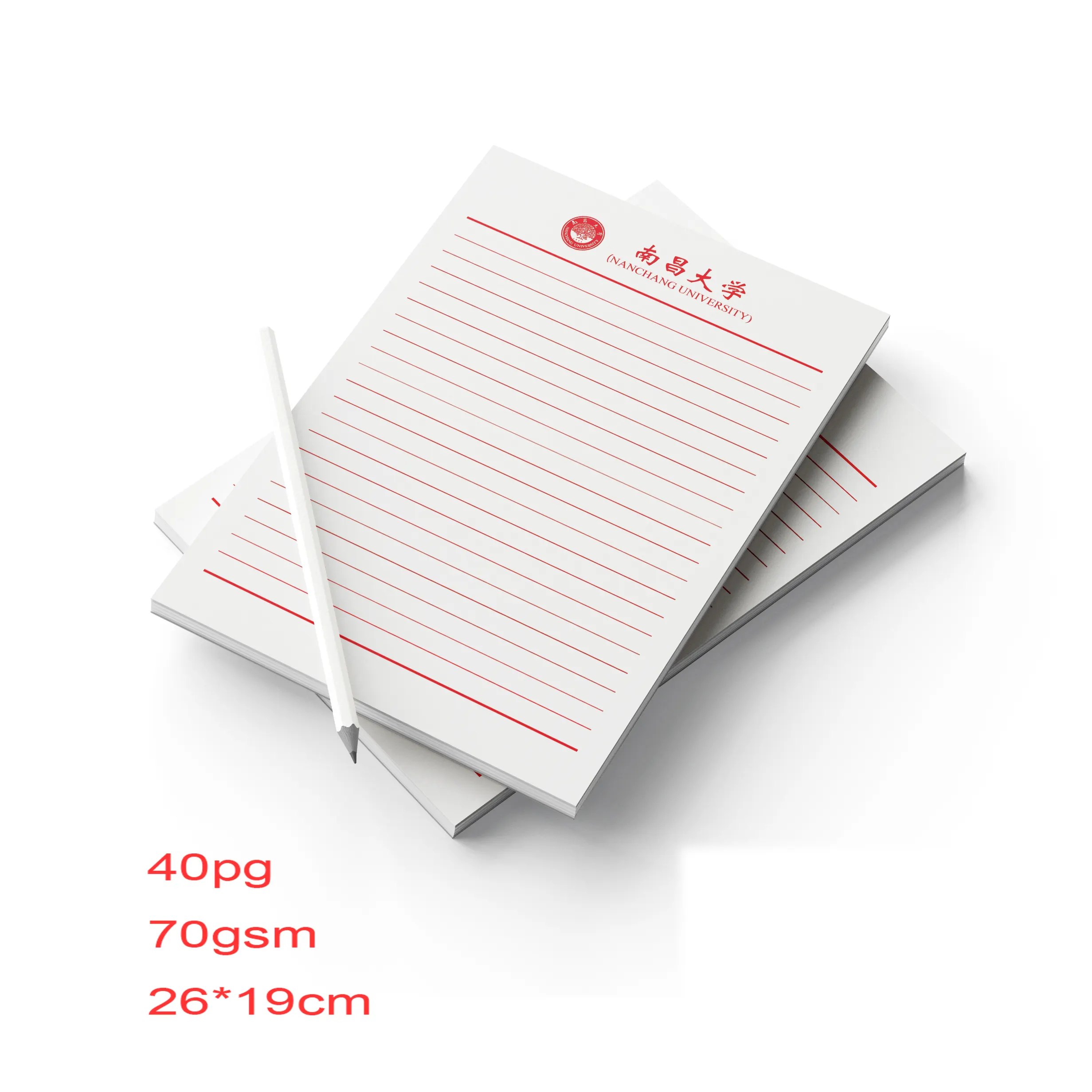 Custom Design Note Pad Brochure Offsetdruk Briefhoofd 80 120 Gsm Papier Zakelijk Briefpapier Met Logo