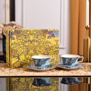 Nueva Serie D de Tazas y Platillos de Porcelana China Europea para Té de la Tarde, para Fiestas y Cafeterías - Product Image 3