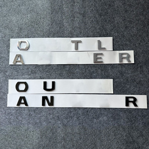 Phụ tùng xe hơi mui xe Biểu tượng logo nắp ca-pô huy hiệu Sticker ABS bạc đen bóng kết thúc bảo vệ tương thích Mitsubishi Outlander - Product Image 3