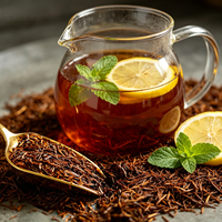 Thé Rooibos d'Afrique du Sud Premium en vrac, feuilles longues, Aspalathus Linearis, sans caféine, tisane biologique pour la relaxation et le bien-être