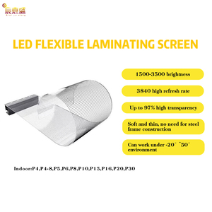 Bán Hot P8 P10 trong nhà siêu linh hoạt trong suốt Màn hình LED video tường trung tâm mua sắm quảng cáo hiển thị với kính dính - Product Image 4