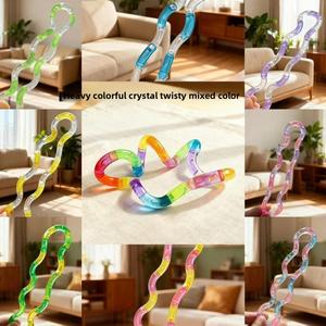 Ta Internet-Famous Twister Crystal Series Plastic Multicolor Versatile Winding <b>Game</b> Focus-Training Gadget SLWJ Model Youth - Product Image 1