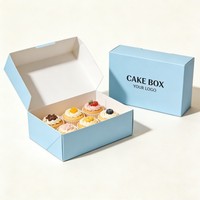 Boîtes à cupcakes personnalisées avec logo, boîte en papier alimentaire pour pâtisserie, brownies, biscuits, emballage alimentaire en papier avec laminage mat