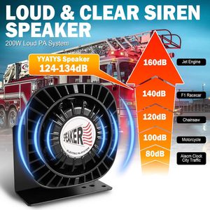 200W acil Polices <span class=keywords><strong>Siren</strong></span> hoparlör kiti çok tonlu ekstra ince PA sistemi 12V araçlar için araba alarmları el mikrofonu - Product Image 2