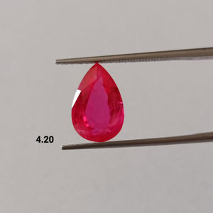Zafiro Rosa Cultivado en Laboratorio, Forma de Pera, Gema Suelta, Piedra de Calidad Premium para Joyería, Hecho a Mano - Product Image 1