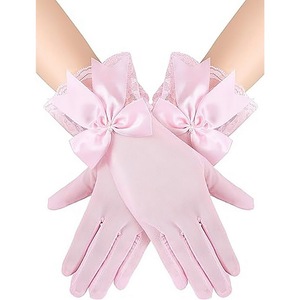 Gants <span class=keywords><strong>de</strong></span> Mariée Élégants pour Femme, avec Nœud, Dentelle et Volant au Poignet pour Fête - Product Image 4