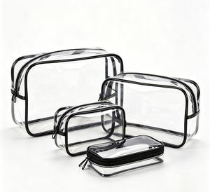 Transparent Waterproof PVC <b>Bath</b> Cosmetic Storage Bags for Women Make up Bathroom - Product Image 1