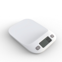 Slimme digitale batterij-aangedreven roestvrijstalen glazen USB-oplaadbare keukenweegschaal met AAA-batterij voor het wegen van fruit en voedsel