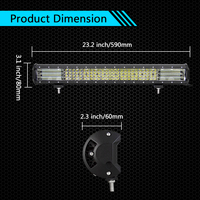 Nouvelle barre lumineuse LED de travail 23 pouces 570W, faisceau large/spot/combiné, étanche IP67, super lumineuse, pour véhicules tout-terrain et pick-up