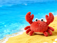Nouvelle conception de peluche personnalisée en forme de crabe de dessin animé, jouets en peluche mignons, poupées douces, peluches personnalisées pour les enfants, cadeau d'anniversaire
