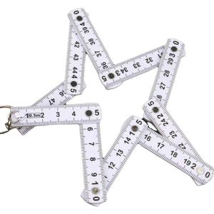 Avec Logo Intelligent Scene Measure 4-Fold Adjustable With Key Ring Mini Plastic Aluminium Metal Speed Triangle Folding Ruler - Product Image 4