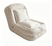 Canapé-lit pliable intégré avec nid pour humain et animal, coussin de dossier inclus, canapé paresseux tout-en-un