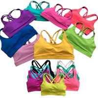 Tank top olahraga kustom wanita, bra crop top olahraga mencuci asam kustom produsen pakaian olahraga 2024