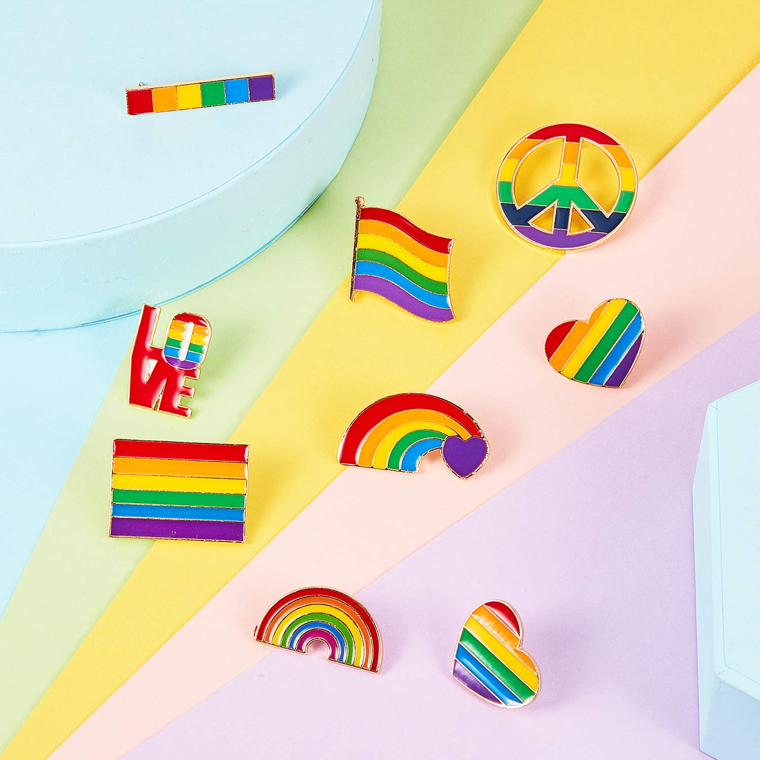 rainbow pin badge