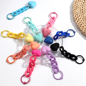 Nuovo anello <span class=keywords><strong>portachiavi</strong></span> in plastica acrilica per ragazze e <span class=keywords><strong>donne</strong></span> che amano il <span class=keywords><strong>portachiavi</strong></span> del cuore con vernice Spray gioielli di moda per regali di nozze per feste - Product Image 4