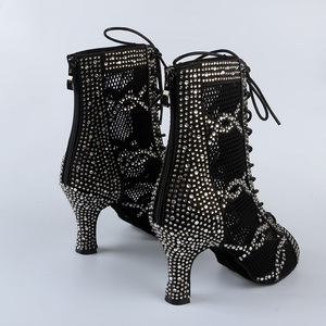 Scarpe da Ballo Latino <span class=keywords><strong>Sexy</strong></span> e Morbide per Donna, Sandali con Tacco Alto per Jazz e Tango, Stivali Comodi per Danza Latina e Jazz - Product Image 3