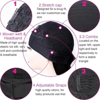 Perruque bandeau en cheveux humains bouclés crépus pour femmes noires, densité 250%, sans colle, cheveux brésiliens Remy Jerry Curl, entièrement fabriquée à la machine, courte longueur